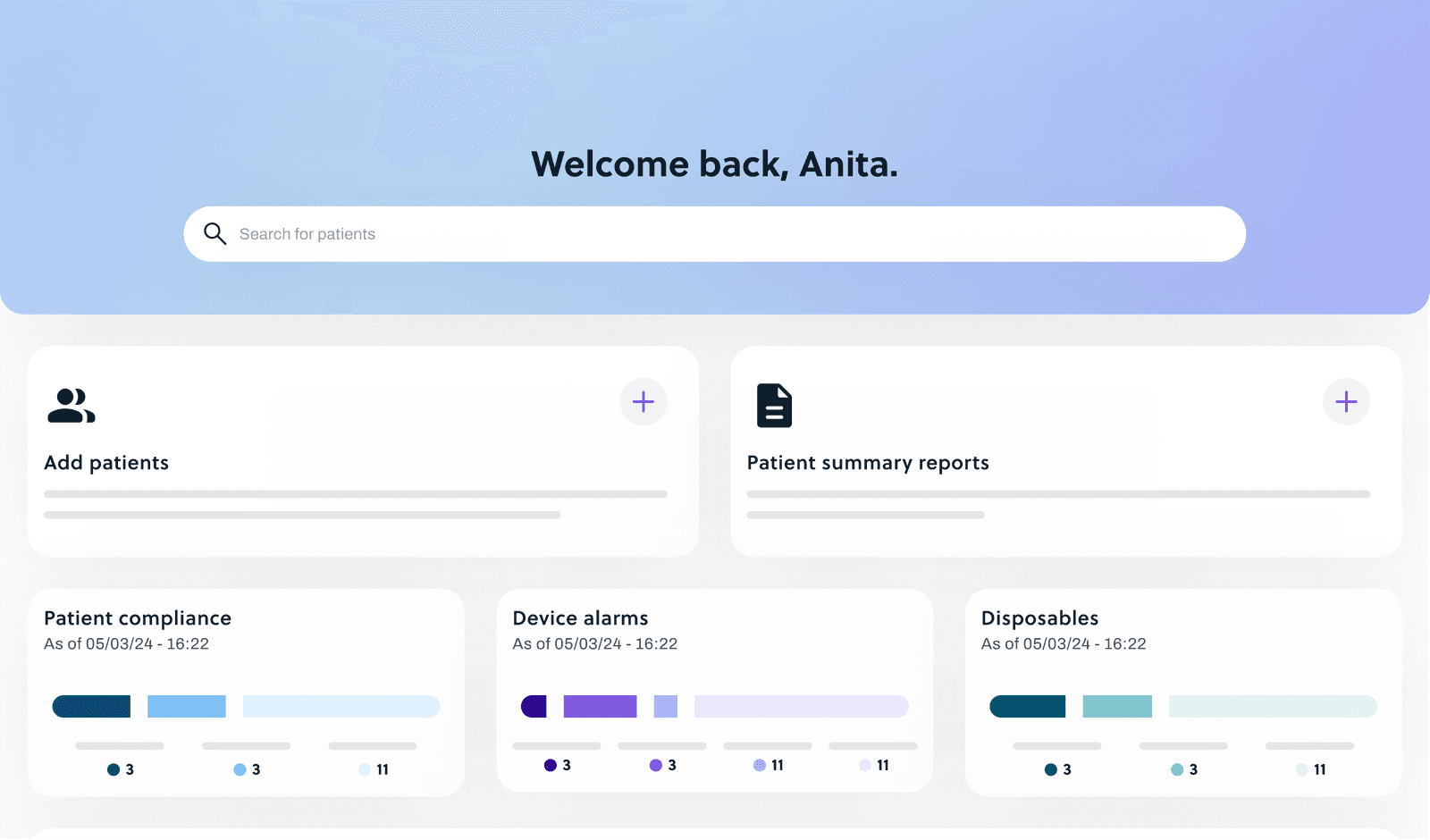 Vapotherm 1 admin dashboard
